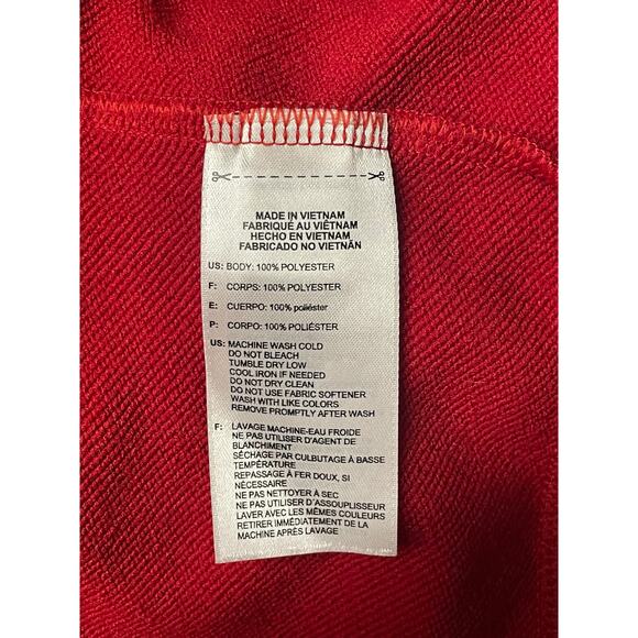 2017 Adidas Golf Climalite Red Athletic Pullover 1/4 Zip Sweatshirt Mens Size XL - Picture 6 of 9